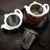 Te Mesh Infuser återanvändbar te -sil tekanna rostfritt stål Löst tebladfilter Drickware Teaware ZC0859