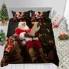 Queen -Size -Bettwäsche Set Christmas Kids Santa und Geschenke Bag Print Duvet Cover Twin King Single Volles Doppelbett Cover mit Kissenbezug 5631092