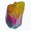 天然不規則な多色宝石ジュエリー15 * 25mmステンドグラスの瑪瑙ペンダントユニークな天然宝石