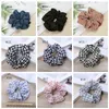 Scrunchies Headwear Plaid Wide Hair Tie Ropes Elastic Hair Rubber Hairband Girls Ponytail Holder Scrunchy Hair Accessories 18 Designs DW4584