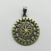 10pcs retro men's fashion sun geometry charms pendant Jewelry accessories DIY for necklace 34*30mm silver bronze