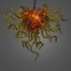 Pendant Lamps Amber Indoor Lighting Chandeliers for Home Decoration LED Lamp Energy Saving Light Source Style Hand Blown Glass American Chandelier