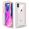 Clear Bumper Case For iPhone 8 7 6 PLUS X XR XS MAX Fashion Style Full Body Protective Hybrid Dual Layer Shockproof Acrylic Back Cover With Airbags