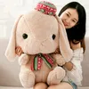 Dorimytrader Kawaii Lop Rabbit Doll Pluszowa zabawka Big White Bunny Doll Pillow Girl Birthday Gift Wedding Deco 65cm 26 cali Dy505371908875