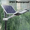 Controle remoto inteligente 100w 150 180 300 led luz de rua solar ao ar livre à prova dip65 água ip65 jardim pátio lâmpada rua 6859653