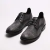 Stripe 4667B Oxfords Handmade Mens Genuine Calf Leather Classic Wedding Men Dress Lace Up Business Formal Party Shoes E67