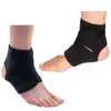 Unisex Black Adjustable Ankle Foot Ankle Support Elastic Brace Guard Protector Football Basketball Outdoor Sports Accessories