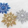 Ornements de Noël Flocon de neige Paillettes colorées 4" Plastique Club Pack de 12 Décoration d'intérieur