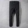 Moda - Patch artistica da uomo Jeans strappati slim fit Uomo Hi-Street Pantaloni da jogging in denim effetto consumato Fori per il ginocchio Jeans distrutti lavati Taglie forti 28-42