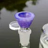 14 milímetros atacado bacia Male Joint bacia Heady vidro 6 cores fumadores Bong Bacia Para Ash Catcher vidro Dab Pipes Rig água Hookah