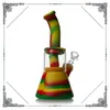 Colouful Silicone Bong Smoking Wate Pipe Hobeil 100 Grade alimentaire Grade environnemental et sûr Bong Silicone Bong Water Pipes S8768332