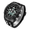 ウォッチ男性ファッションスポーツクォーツ時計メンズ腕時計トップブランドの高級LEDデジタル防水ブラック腕時計Relogio Masculino Y19051503
