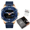 NAVIFORCE LUXURES BRACH MEN MENSE MONTRES DURARTZ AVEC LA BOX POUR EMPRÉPER Men039s montres en cuir Wristwatch3123633 en cuir 3123633