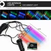 4pcs Car Atmosphere Lights RGB LED Strip Light Colors Car Styling Decorative Lamps Interior lamp Auto Backlight Accessories 12V18136449