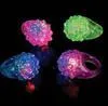 Flashing Bubble Ring Rave Party Blinking Soft Jelly Glow Hot Selling!Cool Led Light Up 150PCS