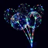 Novos LED luzes balões noite iluminação bobo bola multicolor decoração balão decorativo decorativo Balões mais leves com vara