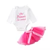 Neugeborenen Baby Mädchen kleidung 2PCs Kleidung Set Brief Strampler Tops + Tutu Röcke Outfits Kleidung Set ropa recien nacido roupa