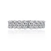 Choucong Eternal Promise Pierścień 925 Sterling Silver Oval Cut Diament Zaręczyny Band Pierścienie Dla Kobiet Mężczyzn Biżuteria