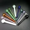 Renkli Yağ Brülör Boruları Pyrex Cam Boru 10 cm Sigara içmek için harika 11 renk seçin