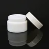 Frascos cosméticos de porcelana blanca con tarro de cristal de 20g, 30g y 50g con cubierta interior de PP para bálsamo labial y crema facial
