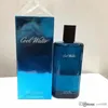 Perfume clássico para homens água fria de alta qualidade 125ml 4.2floz Edt Eau de Toilette Blue Spray Garrafa Design Novo na caixa entrega gratuita