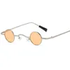 New Arrival Men Small Round Sunglasses Little Metal Frame Vintage Shades Rock Hip Hop Glasses UV4006079917