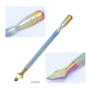 1 sztuk Chameleon Double End Art Pusher Gel UV Gel Polski Dead Skin Remover Manicure Cutter Spoon Spoon Pusher Nail Tool New New