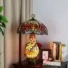 Tiffany Style Lampada da tavolo in vetro colorato Dragonfly Classical Desk Light Home Decor Art Lighting Bedroom Decoration Desk Lamp