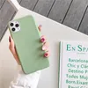 Caixa de silicone macio cor para iPhone 12 11 Pro Xs Max XR 5 5s SE 6 6S 7 8 Plus Cobertura Capa