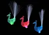 Kreative Pfau LED Finger Ring Lichter Balken Party Nachtclub Farbe Ringe Optische Faser Lampe Kinder Kinder Geschenke Party Supplies