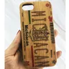 Creative Wood Phone Case Custom Printing design For Iphone 7 8 PLUS 11 pro max XS XR Cherry Carved Wooden Cover Anti-knock