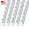 Lager in den USA V-Form 4ft 28W 6000K Klare Abdeckung T8 LED Integrierte Single Fixture Tube Shopleuchte Garagenleuchte 2800 Lumen Werkbankleuchte