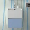 욕실 직사각형 벽 장착 세탁 싱크 서랍 클로이크 룸 Corian Vanity Washbasin 고체 표면 수지 Lavabo RS38423