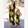 Moderdotter Jumpsuit Family Matchande kl￤der blommor Jumpsuit Summer Girl Women Boho Loose Clothes