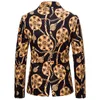 Męska kurtka Blazer Vintage Tiger Head Printed Men Blezer Slim Fit Rose Forbor Mens Mens Kurtka Blazerów Prom Homme5448719