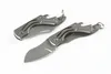 DHL -frakt Small Folding Knife D2 Stone Wash Blade TC4 Titanium Alloy Handle Outdoor EDC Pocket Knives EDC Tools