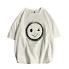 Смешная улыбка напечатанная футболка мужская летняя новая мода с коротким рукавом уличная одежда мужская футболка повседневная o шея хип-хоп топ Tee 5xL