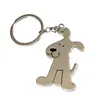 Alloy Dog Design Key Ringar Kedjor Bag Hängsmycke Nyckelringar Tillbehör Nyckelring Bil Key Fob Holder Mode Promotion Presenter med Opp Bag