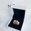 Groothandel - Bee kant ring 925 sterling verzilverd 18 k goud met doos voor CZ diamant hoge kwaliteit dames ring verjaardagscadeau