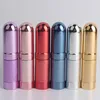 1Pcs 6ml Metal Bullet spray Bottle for perfume Cosmetic Light Portable Lipstick Shape Non-slip Pattern Fashion Empty for travelling