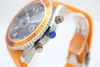 NY LA GM NEW SALE LIMITED LIMITED BLACK DIAL ORANGEラバーベルトトレンドWhatches白ステンレスポインターメンズリストウォッチ送料無料DBG MLB