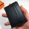 Schwarz Echtes Leder Kartenetui Männer Dünne Brieftasche Business ID Kreditkarteninhaber Frauen Karten Pack Cash Pocket Karteninhaber Geldbörse