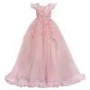 Fancy Princess Party Dresses For Girls Long Sleeveless Flower Evening Kid Prom Wedding Children Dress1 Girl's