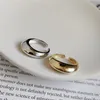 Neue modische Statement-Ringe für Damen, 100 % 925er-Sterlingsilber, eingekerbter, konkav und konvex gewölbter offener Ring