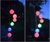 LED Solar Wind Chime Light impermeabile Appeso a spirale Lampada Balls Wind Spinner Chimes Campana Luci Natale Outdoor Home Garden Decor light