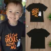 Sommer Baby Kind Jungen Halloween Drucked T-Shirt Kurzarm T-Shirt TOPS Baumwollhemden 0-3Y