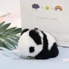 8 centímetros real Genuine Coelho / Cadeia Rex Fur Panda Urso Pompom Saco da bola de Charme Key Chaveiro Acessórios de telefone da bolsa