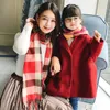 2019 Plaid Scarf Children Winter Shawls warm foulard for child Cashmere Neck Wraps Unisex Retro Lattice echarpe Kids Scarves bufan8097408