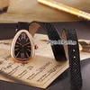 Nowa moda 102781 Rose Gold White Dial Swiss Quartz Watch Watch Damskie Zegarki Długi Czarny Czerwony Biały Zielony Brązowy Skórzany Pasek 38C3