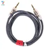 1.5M wool fabric Audio Cable 3.5 mm to 3.5mm Aux Cable Male to Male Kabel Gold Plug Car Aux Cord for iphone Samsung xiaomi